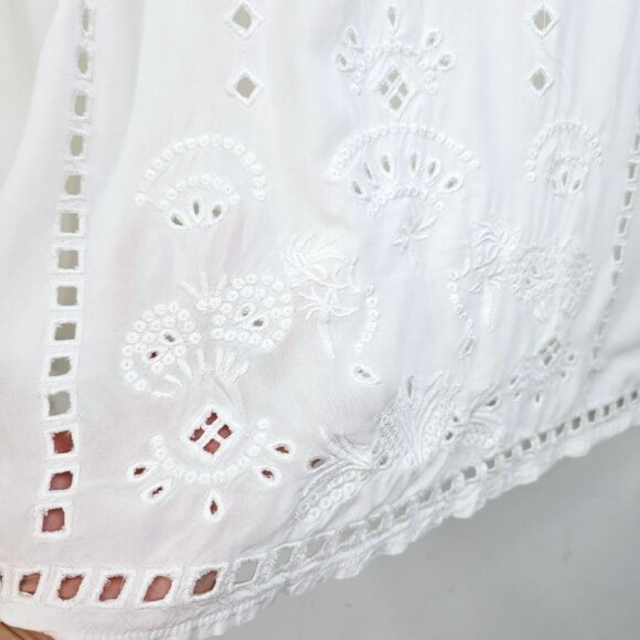 Solitaire Swim Cut Out White Cover Up Tunic - Picture 5 of 9